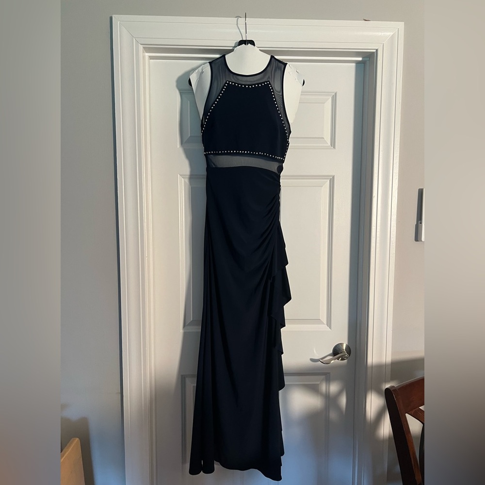 Navy blue long dress